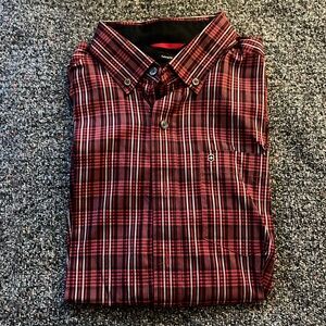 Victorinox Red Black Plaid Oxford Medium
